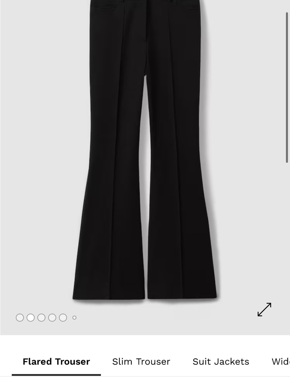 Reiss Black Flared Trousers